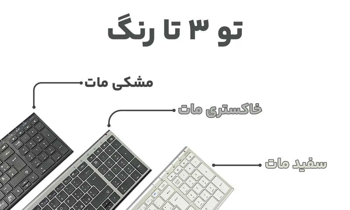 کیبور بلوتوثی مدل IC-BK10 رنگ بندی