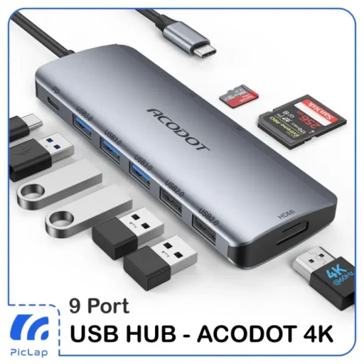 هاب 9 پورت USB-C آکادات