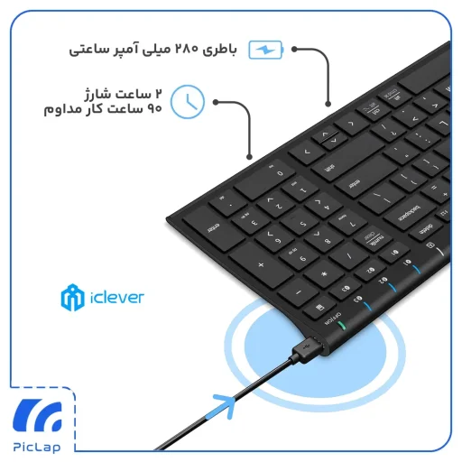 iclever ic-bk10 Multi Device keyboard img 2